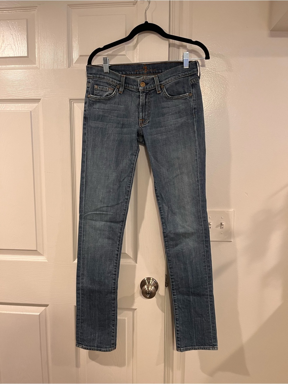 7 For All Mankind Women's Roxanne Skinny Jeans in Blue Wash